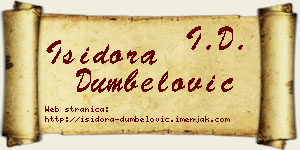 Isidora Dumbelović vizit kartica